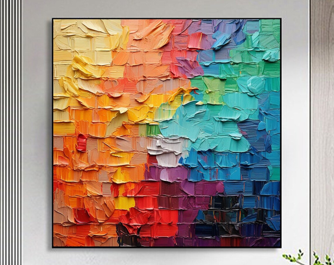 Custom Abstract Oil Painting, Minimalist Wall Art