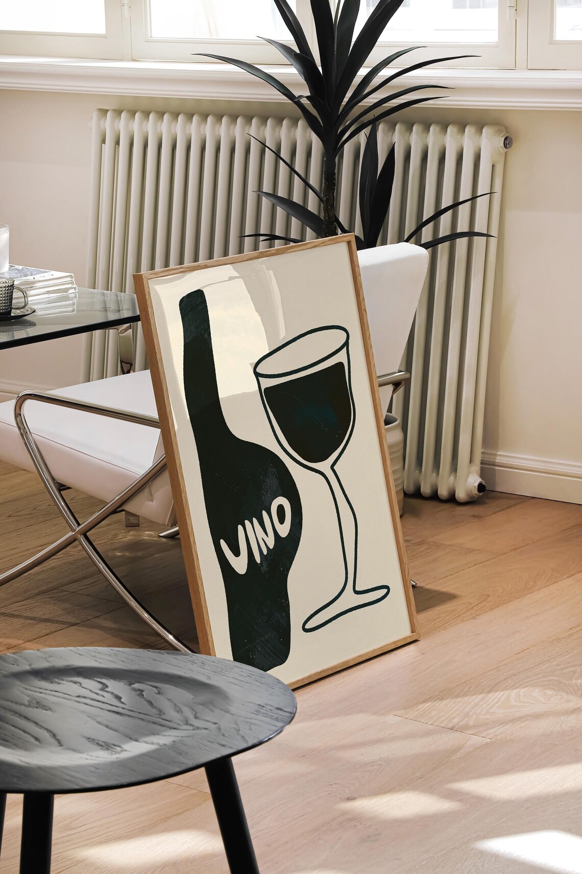Vino Retro Wine Art Print, Mid-Century Kitchen Decor - Image 3