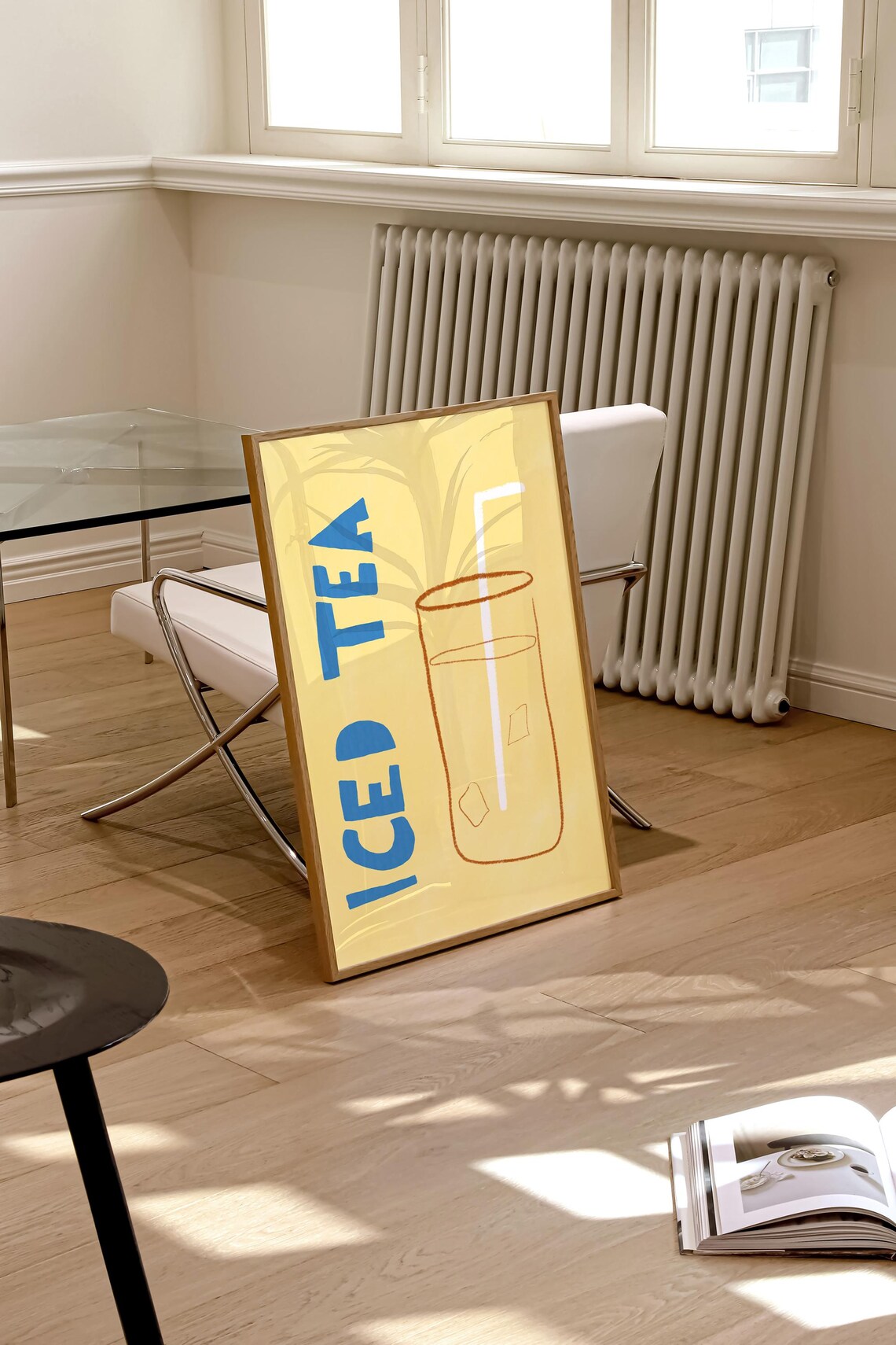 Iced Tea Print Kitchen Food Print Typography Poster Tea Wall Art Hand Drawn Drink Print Trendy Kitchen Print Cup Of Tea Art Print - Image 3