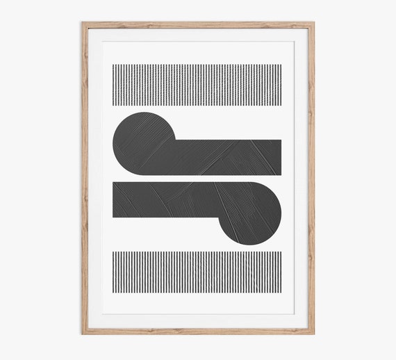 Minimal Abstract Geometric Koru Art Print