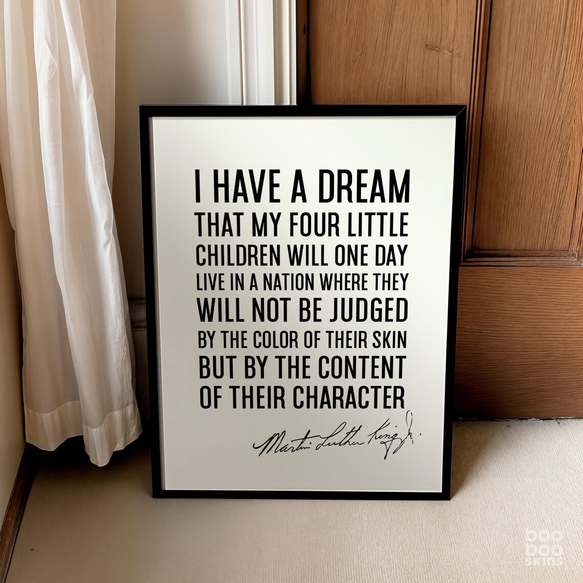 I Have A Dream MLK Quote Art Print, Equality