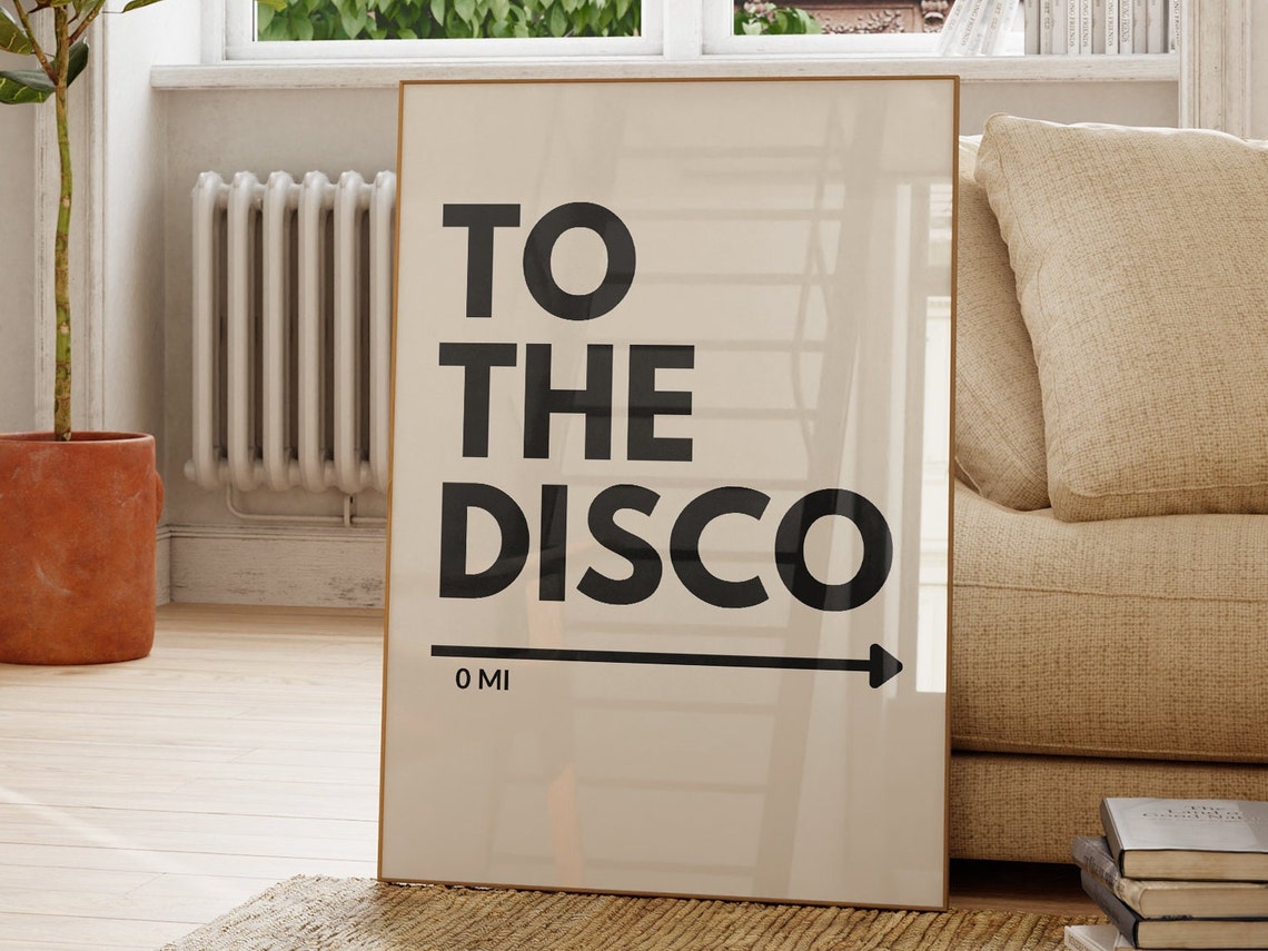 To The Disco 0 MI Arrow Retro Typography Bar Cart Funny Poster - Image 2