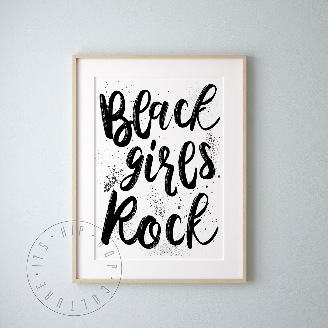 Black Girls Rock Brush Script Empowering Girls Room Art Poster - Image 5