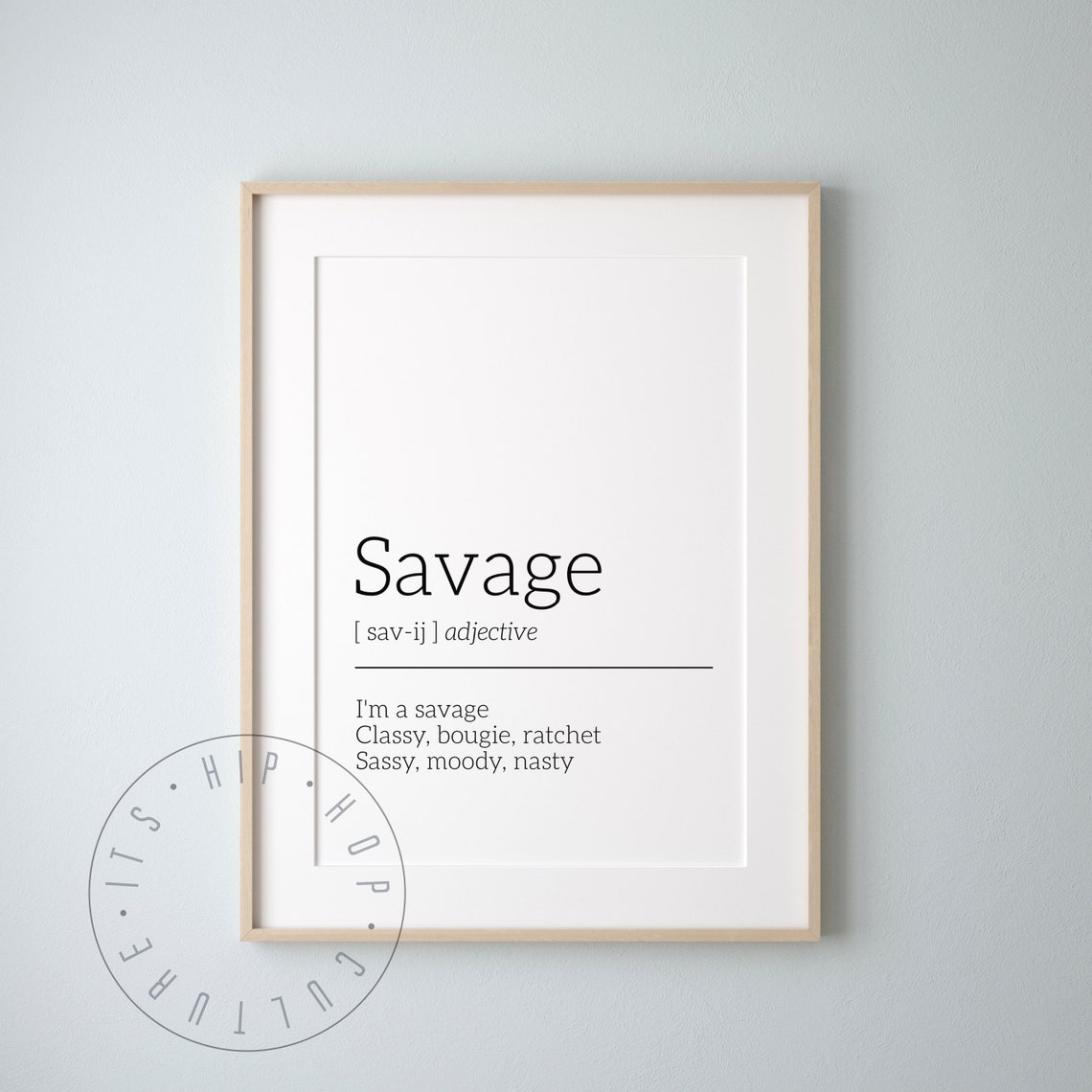 Savage Lyric Definition Megan Thee Stallion Funny Quote Poster - Image 4