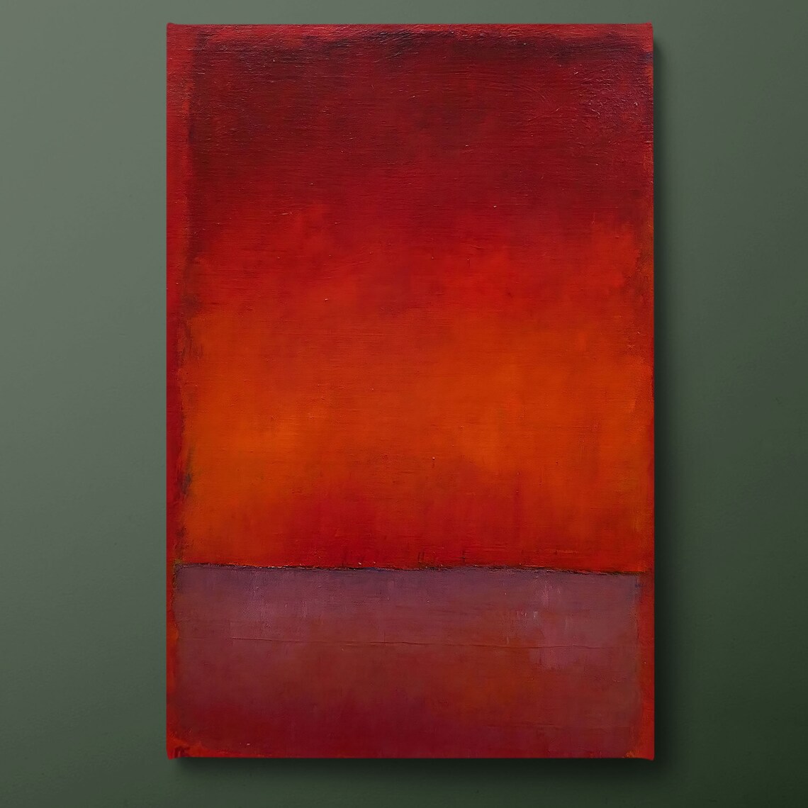 Mark Rothko Style Red Color Field Abstract Modern Wall Art Poster