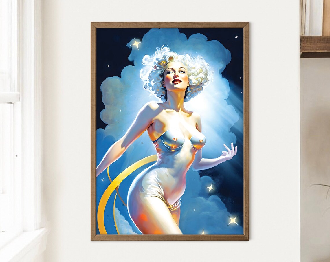 Spirit Of Light Aura Poster, Surreal Psychedelic Collage