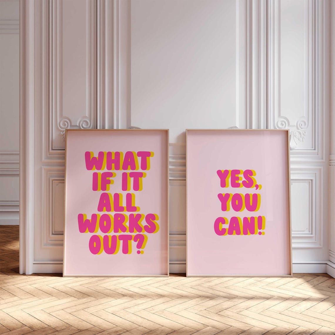 Affirmation Duo Set What If It All Works Out Yes You Can Poster - Image 4