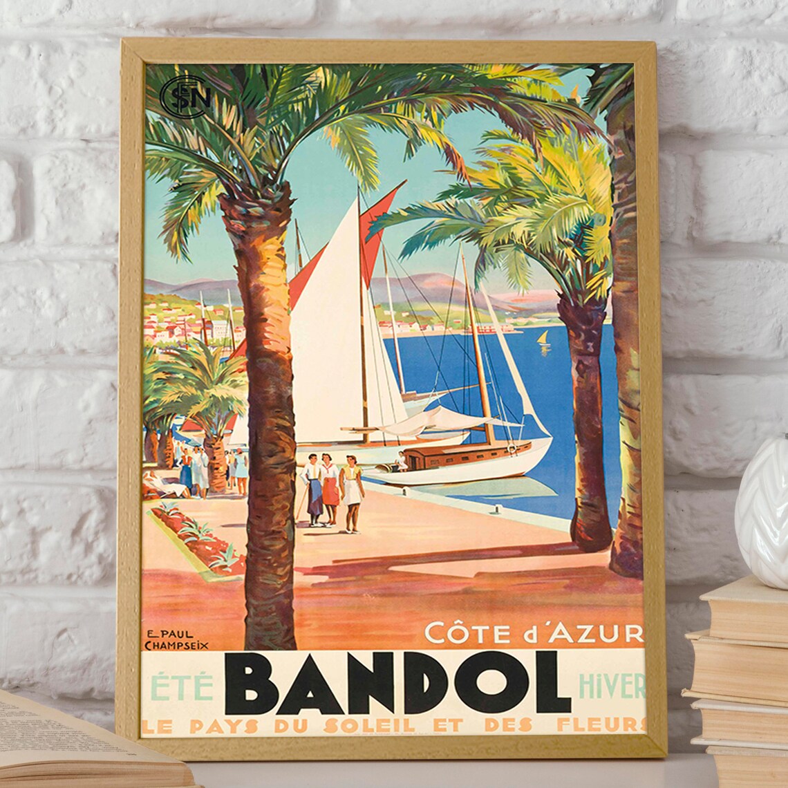 Bandol French Travel Poster, Summer Wall Decor - Image 2