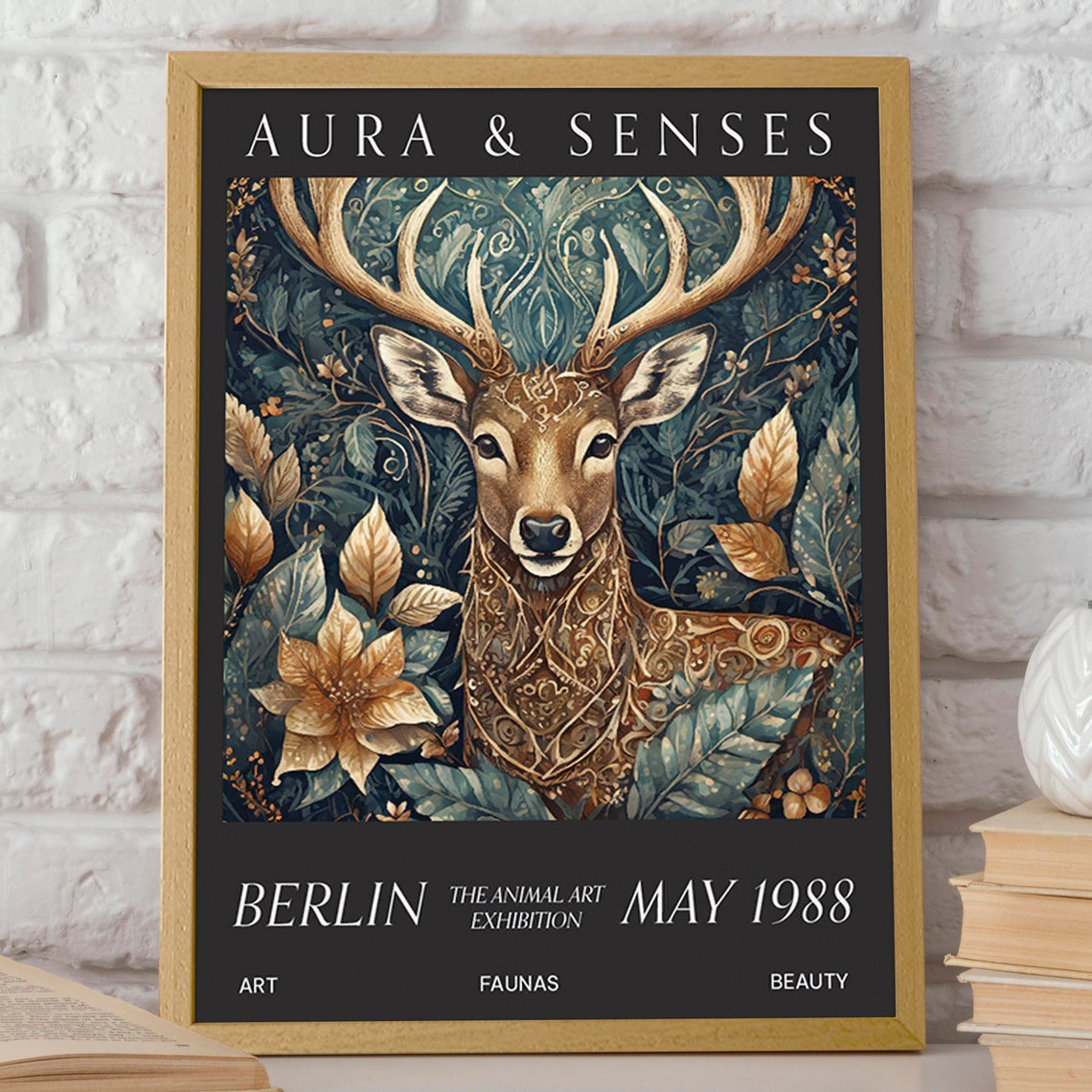 Reindeer Wall Art Poster Aura Senses From The Animal Art Exhibition Berlin 1988 Faunas Beauty For Living Room And Bedroom Decor - Image 2