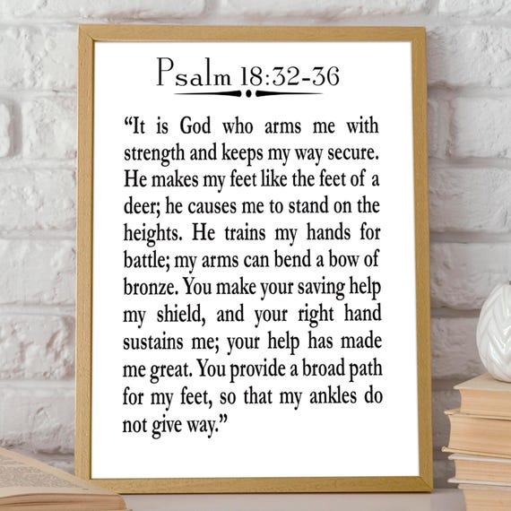 Psalm 1823 36 Psalm Quote Bible Decor Bible Wall Art Psalm Gift For Christian Posters Christian Prints Scripture Decor Scripture Wall Art