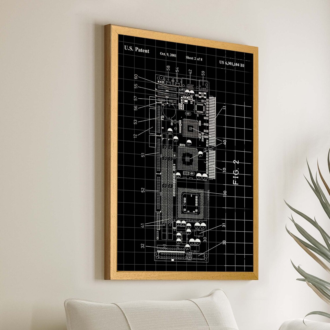 Graphics Card Patent Poster, Tech Office Wall Art Print - Image 2