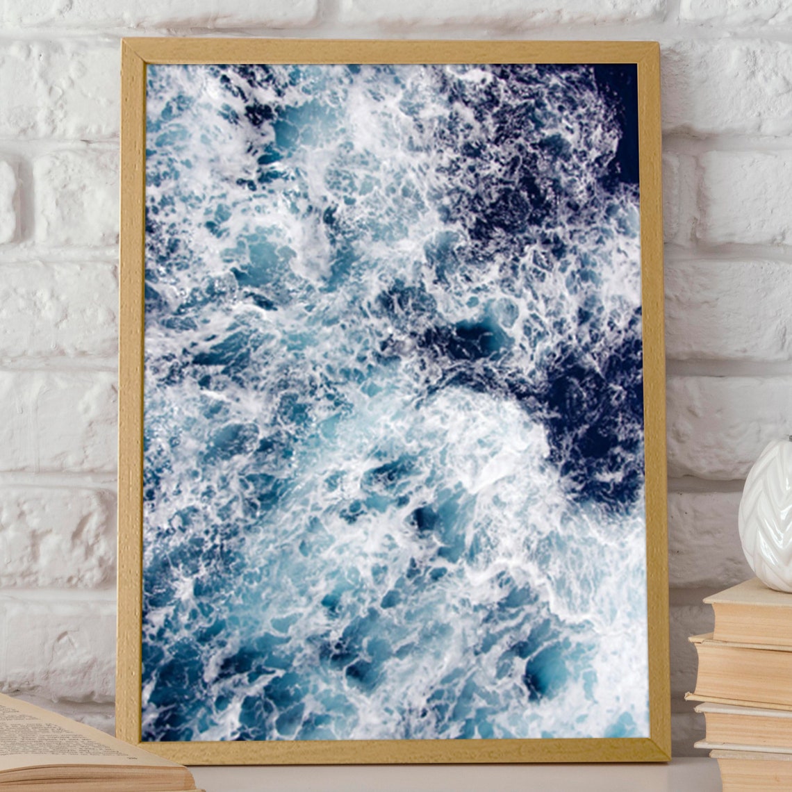 Serene Ocean Wave Poster, Beach And Surf Decor - Image 2