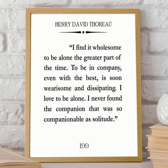 Henry David Thoreau Walden Quote, Literary Poster