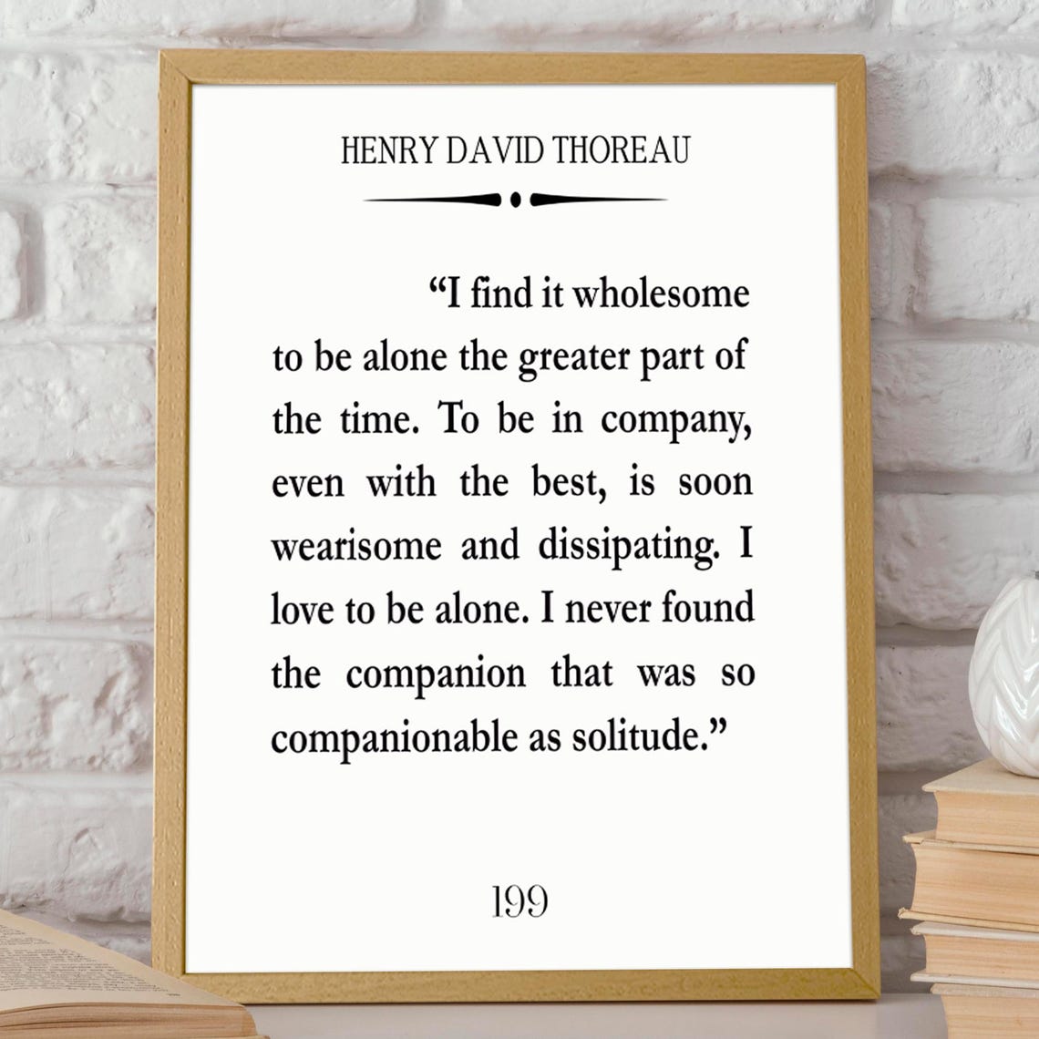 Henry David Thoreau Walden Quote, Literary Poster