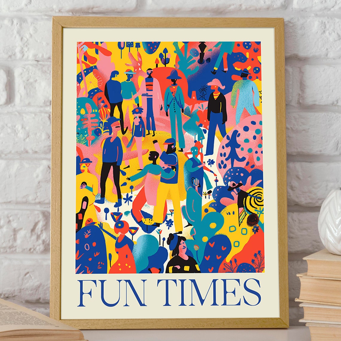 Fun Times Poster Vibrant Matisse Inspired Community Gathering Wall Art Poster Or Print - Image 2