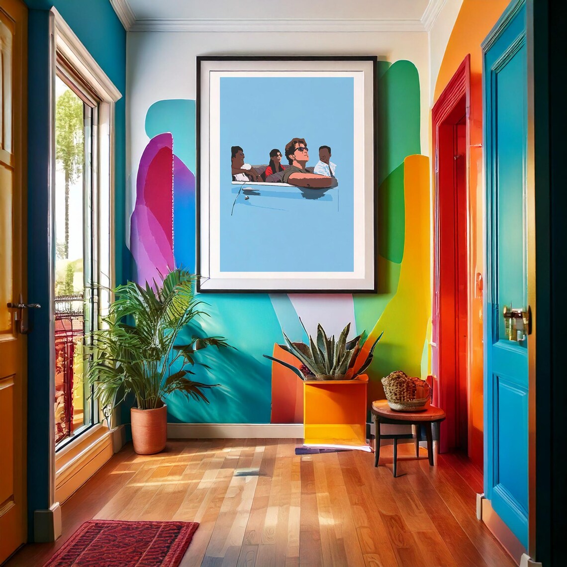 Zindagi Na Milegi Dobara Iconic Blue Car Travel Poster - Image 4