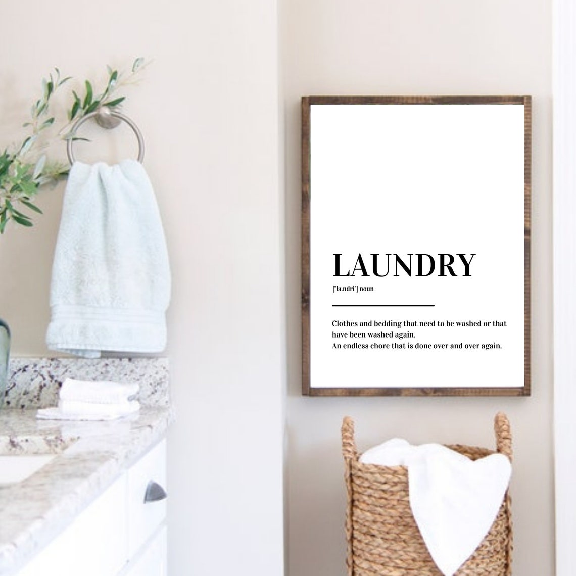 Laundry Definition Funny Quote Endless Chore Minimalist Poster - Image 6