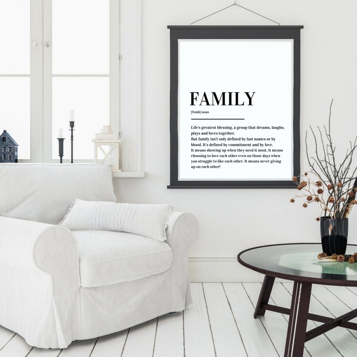 Family Lifes Greatest Blessing Love Definition Minimalist Poster - Image 5