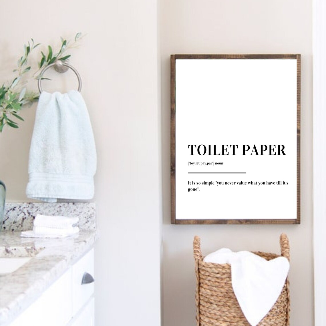 Toilet Paper Definition Funny Bathroom Humor Minimalist Poster - Image 4