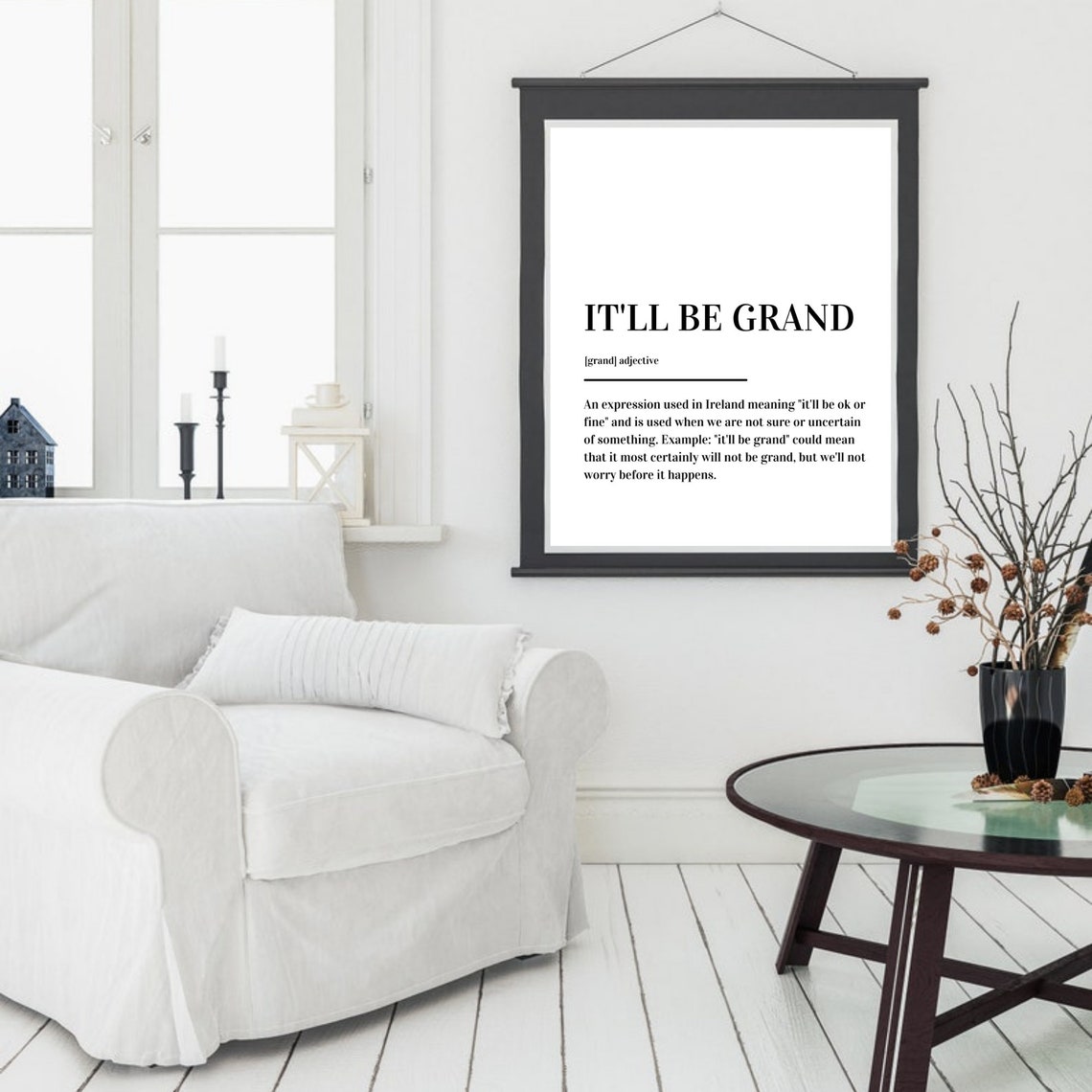 It'll Be Grand Irish Saying Definition Typography Gift Poster - Image 5