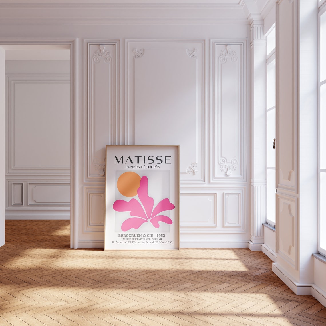 Henri Matisse 1953 Berggruen Pink Coral Exhibition Art Poster - Image 2