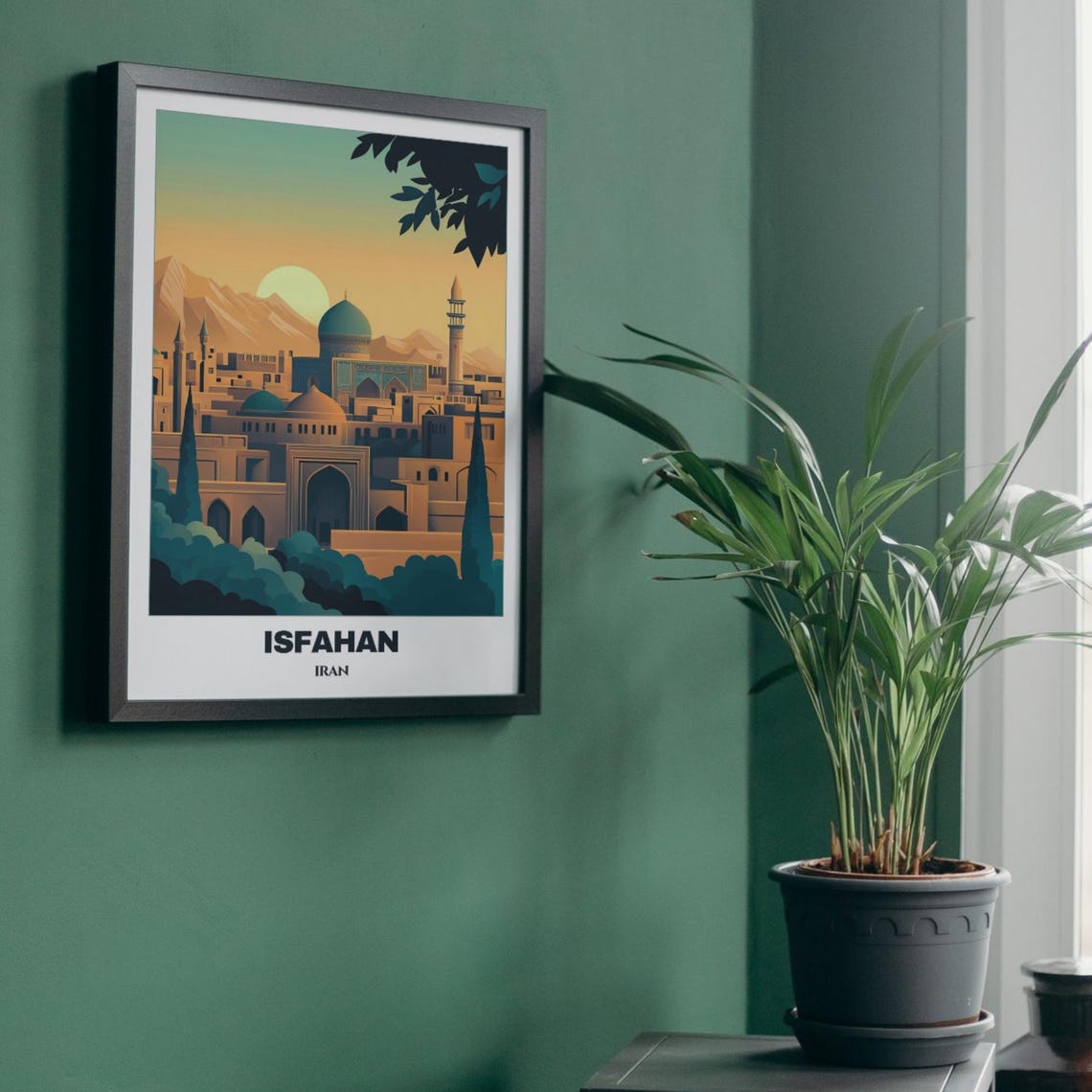 Isfahan Travel Poster Iran Travel Poster Citycape Painting Wall Art Print Isfahan Home Decor Isfahan Trip Print - Image 5