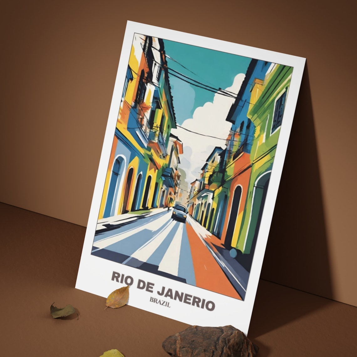 Rio De Janerio Travel Poster Brazil Travel Poster Cityscape Painting Print Wall Art Rio Home Decor Brazil Travel - Image 3