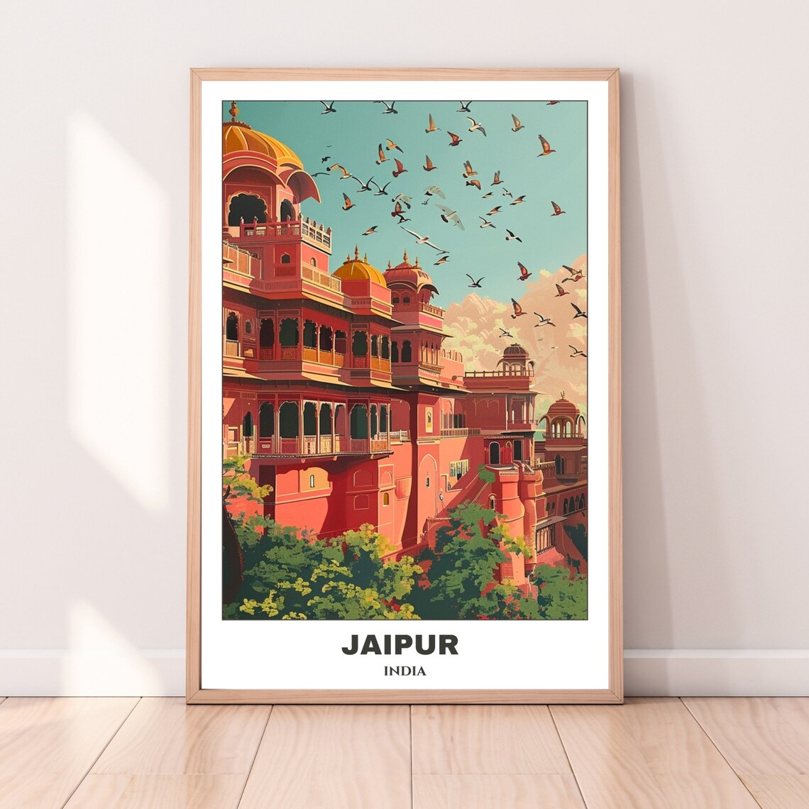 Jaipur Travel Poster India Travel Poster Cityscape Painting Print Wall Art Travel Wall Art Home Decor Jaipur Trip - Image 4