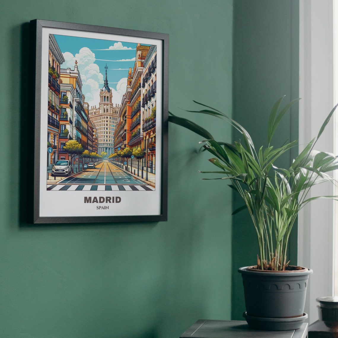 Madrid Travel Poster Spain Travel Poster Madrid City Painting Cityscape Painting Travel Wall Art Room Decor Spain Trip - Image 5
