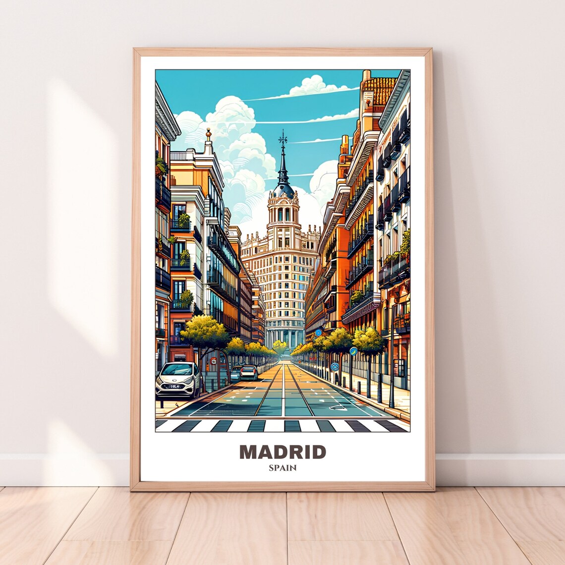 Madrid Spain Gran Via Street City Life Buildings Avenue Poster - Image 4
