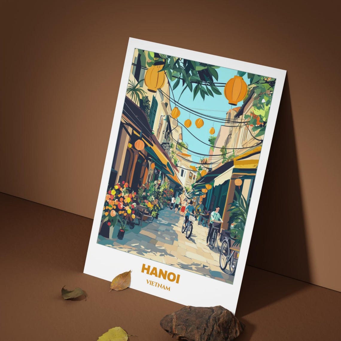 Hanoi Travel Poster Vietnam Travel Poster Citycape Painting Wall Art Print Hanoi Home Decor Vietnam Trip Picture - Image 5