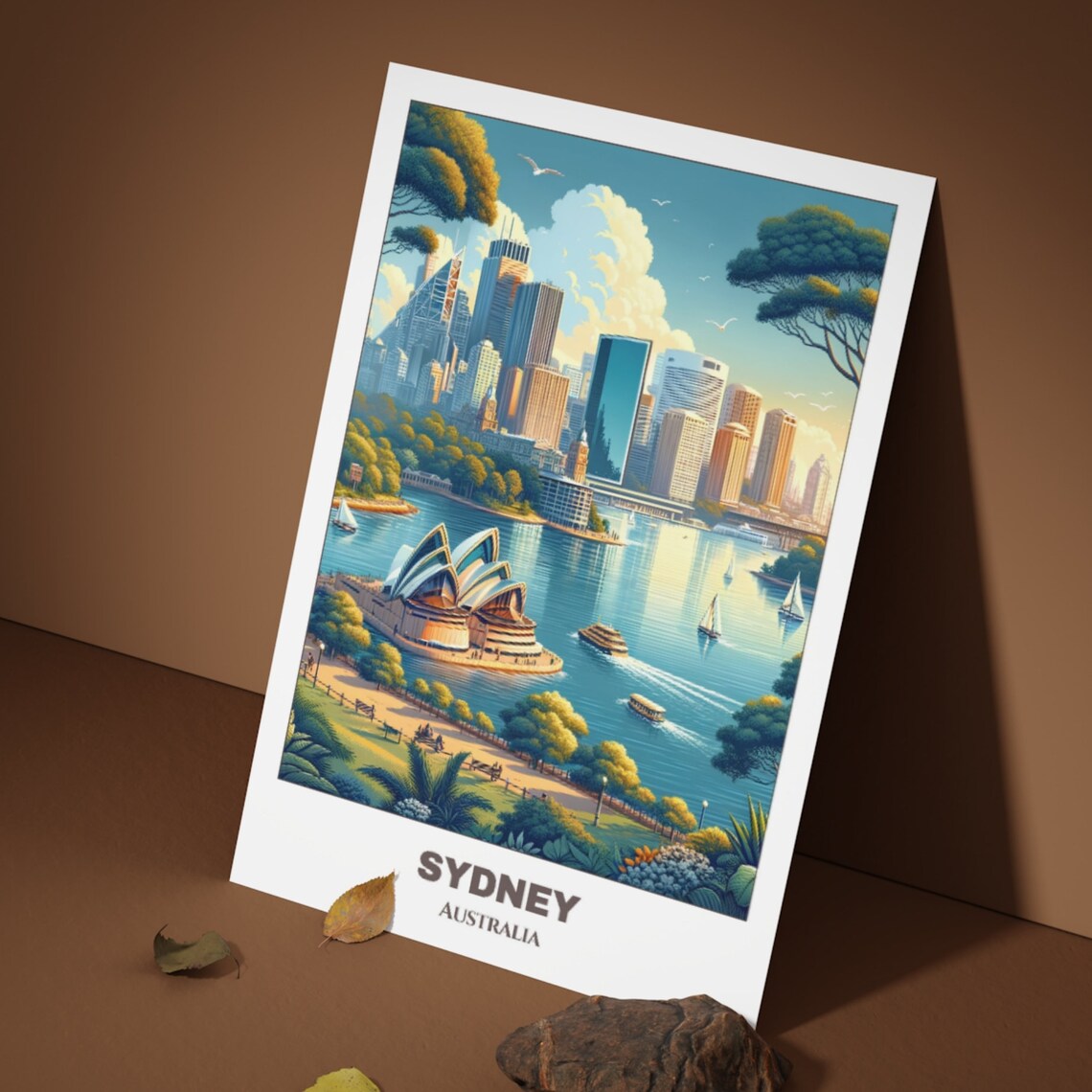 Sydneytravel Poster Australia Travel Poster Cityscape Painting Print Wall Art Sydney Decor Australia Travel Print - Image 3