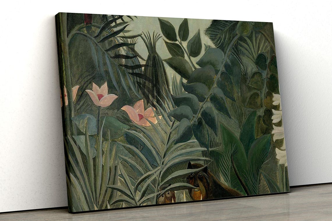 Henri Rousseau The Equatorial Jungle Lush Tropical Botanical Poster