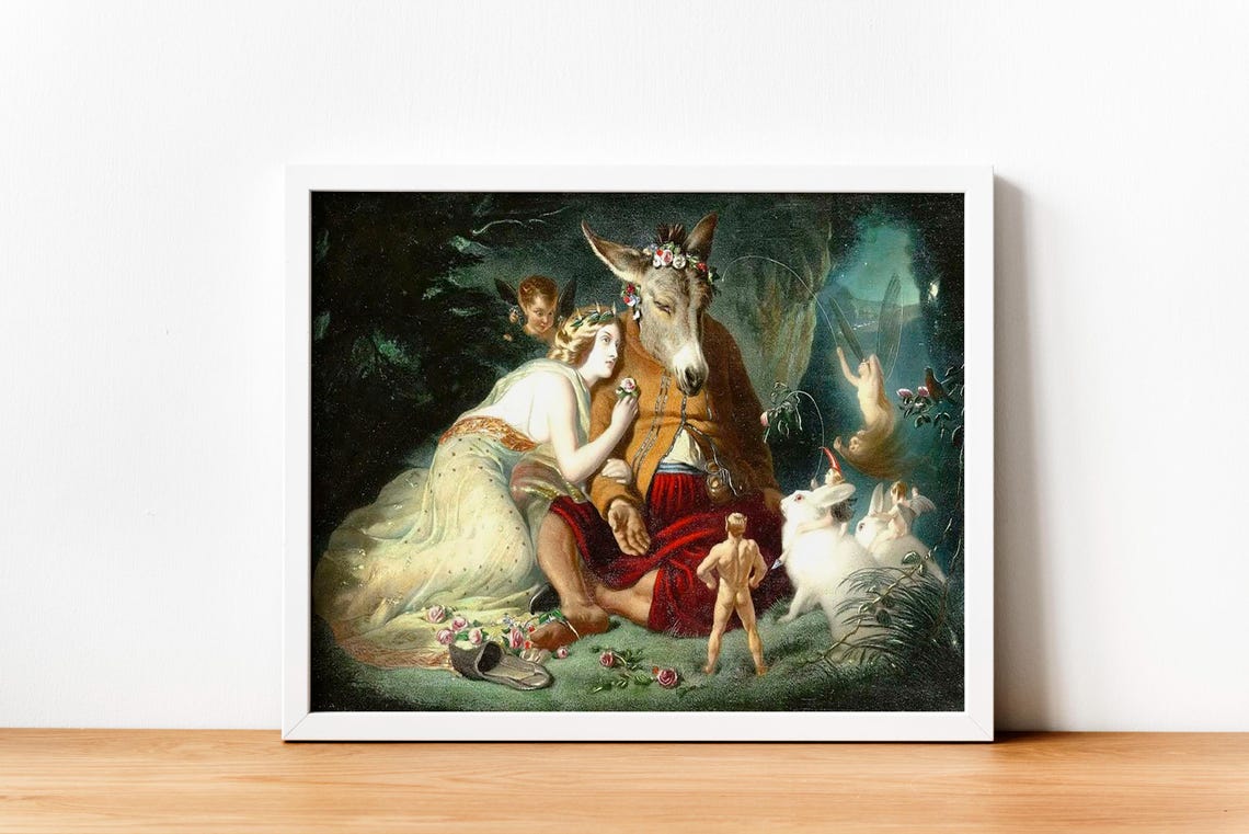 Titania And Bottom From A Midsummer Night's Dream Classic Art Poster - Image 4