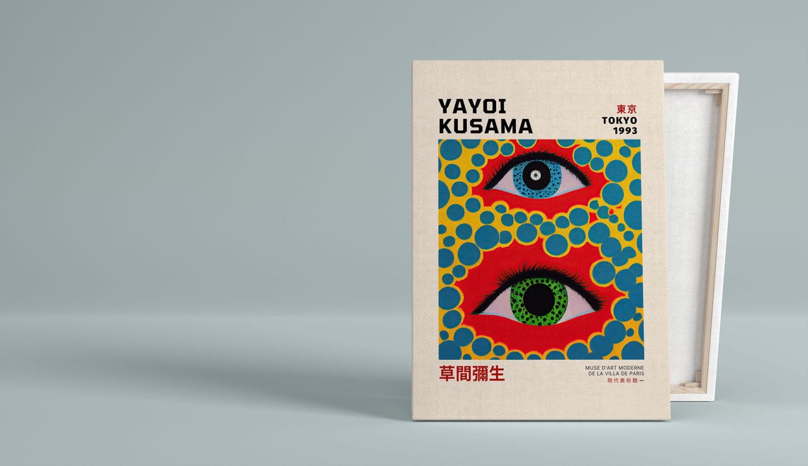 Yayoi Kusama Tokyo 1993 Pop Art Eyes Polka Dot Gallery Poster - Image 3