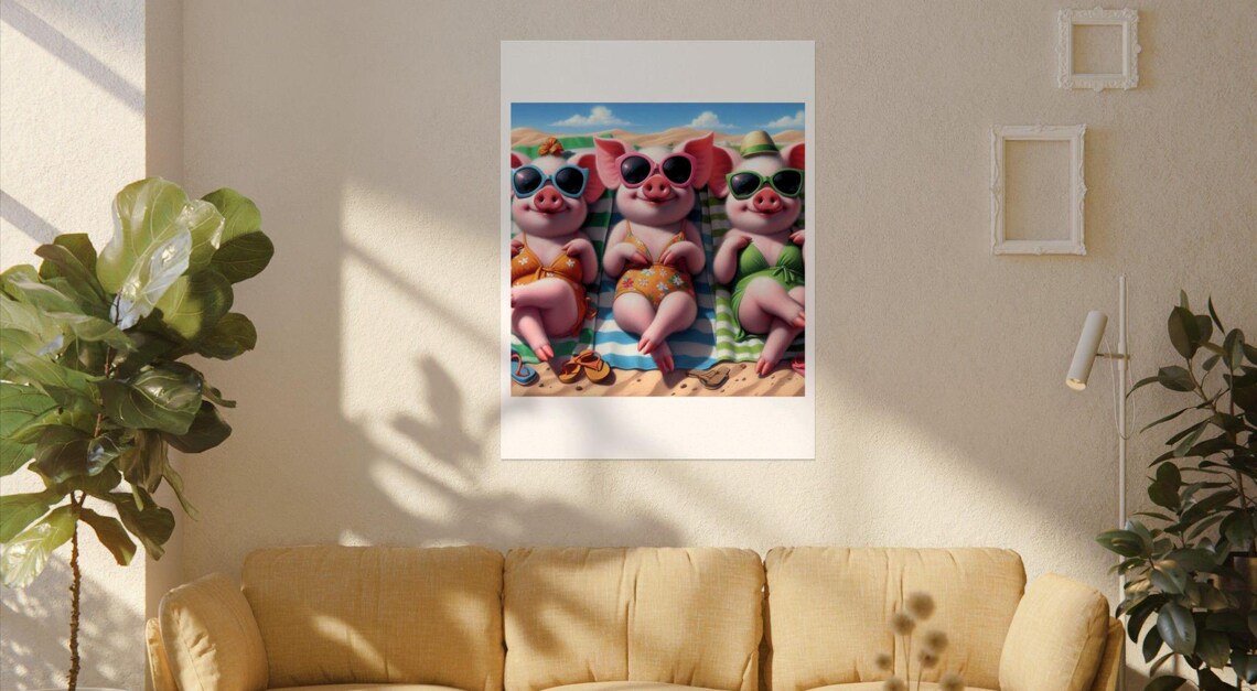 Pig Wall Art Print Poster Pig Wall Art Print Farm Animal Gift Funny Pig Poster Art Poster Funny Print Poster Animal Lover Poster