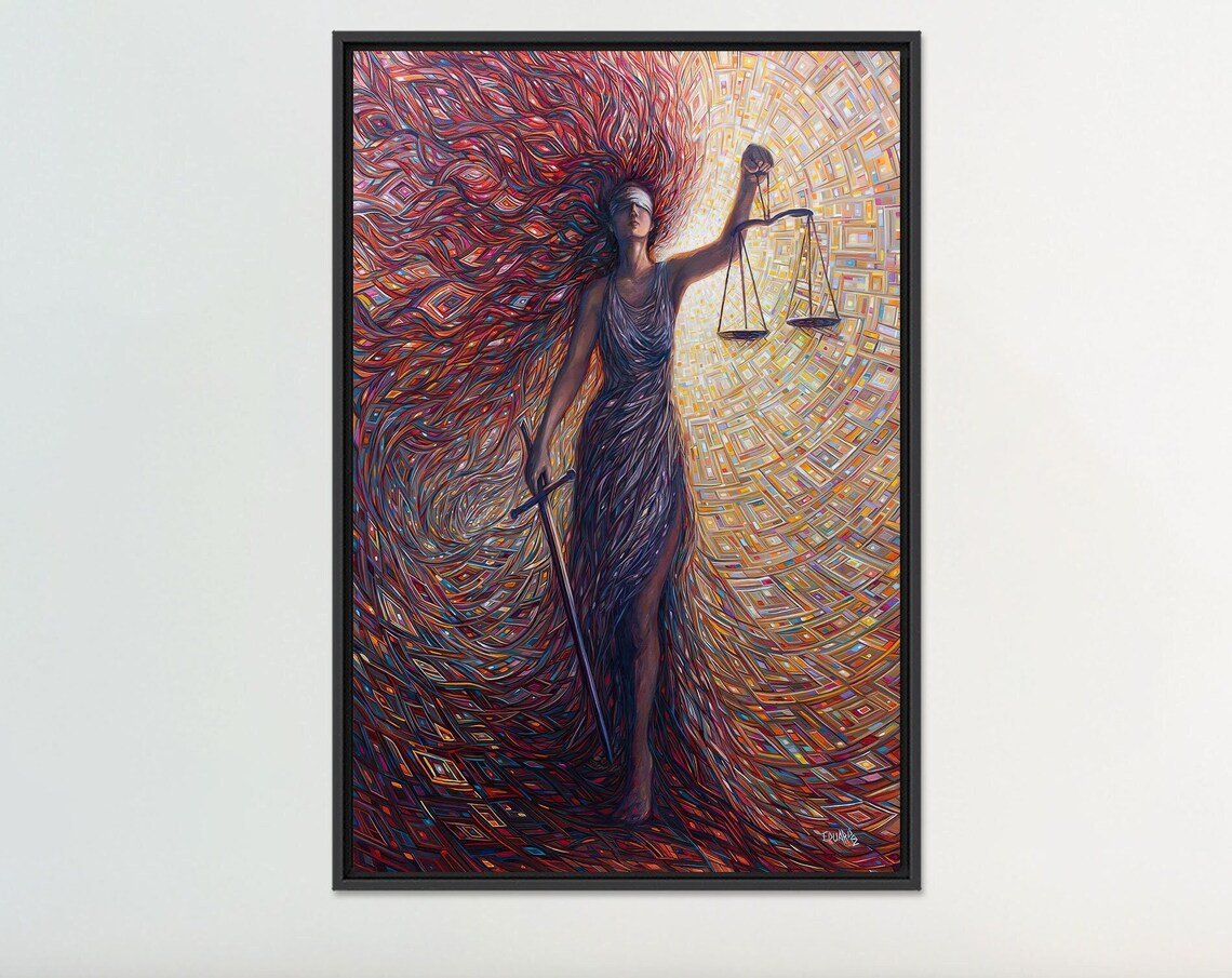 Goddess Of Justice Modern Law Office Art Print