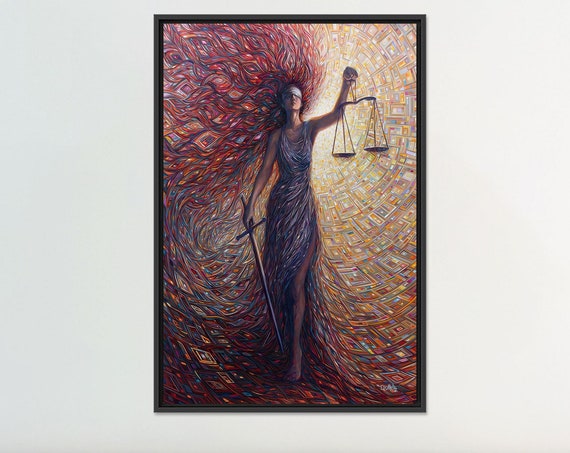 Goddess Of Justice Modern Law Office Art Print