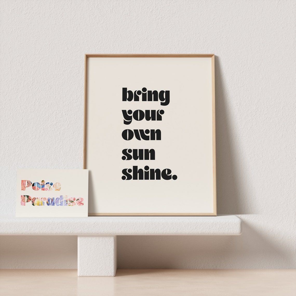 Bring Your Own Sunshine Retro Bold Positive Affirmation Poster - Image 4