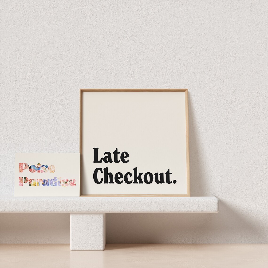 Late Checkout Retro Typography Poster, Square Style - Image 3
