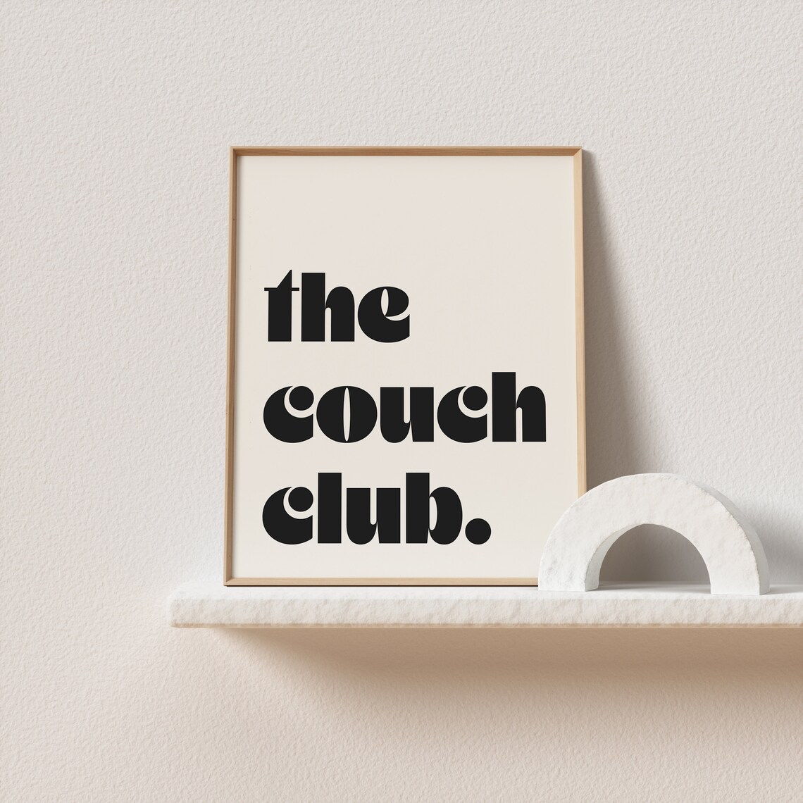 The Couch Club Retro 70s Typography Art Print - Image 3