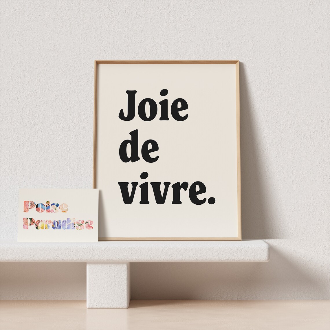 Joie De Vivre Retro Typography Art Print - Image 4