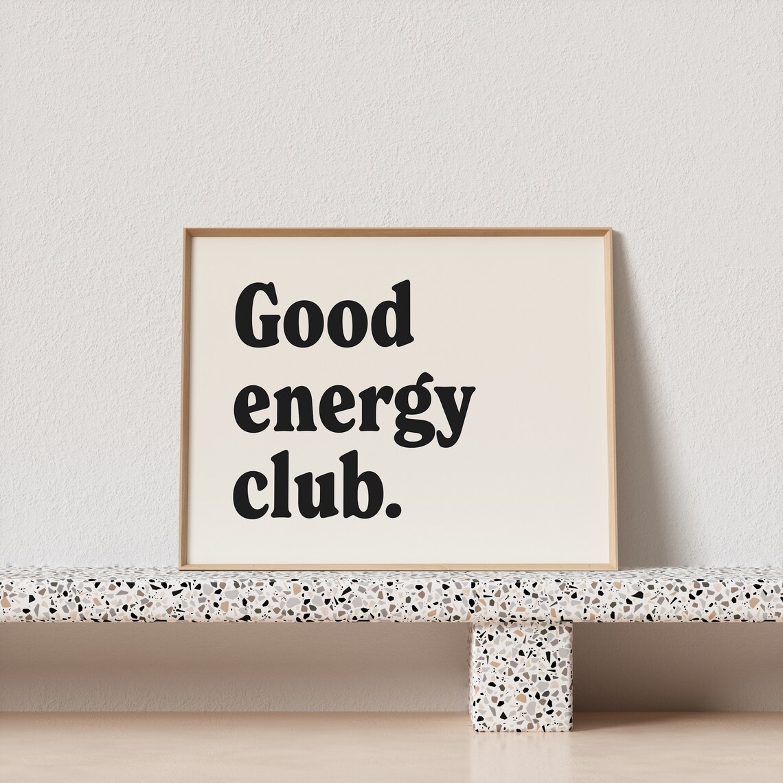 Retro Good Energy Club Horizontal Poster Print - Image 3