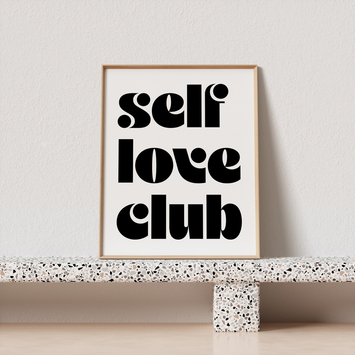 Self Love Club Groovy Bold Typography Affirmation Retro Wall Poster - Image 4