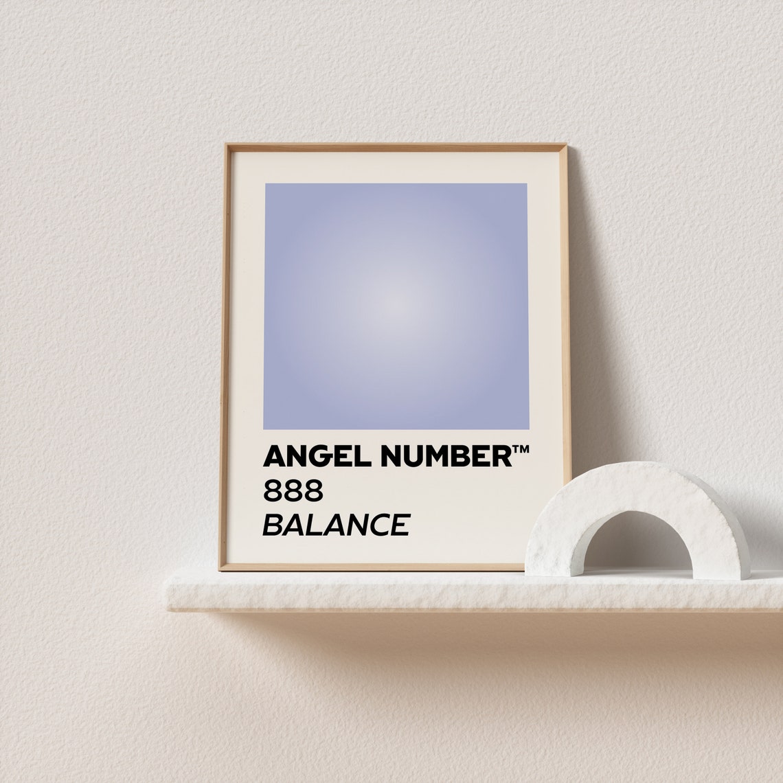 Angel Number 888 Balance Aura Gradient Spiritual Quote Art Poster - Image 3