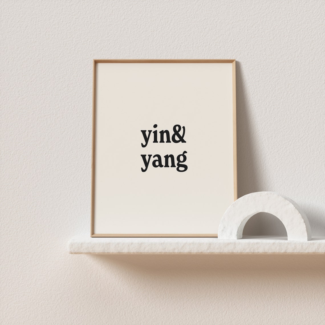 Yin And Yang Minimal Serif Typography Zen Balance Quote Poster - Image 2