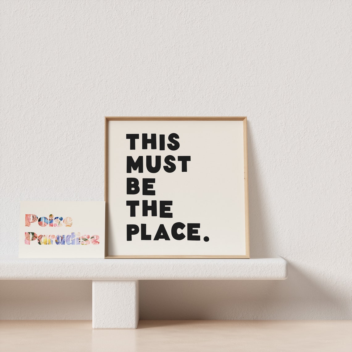 This Must Be The Place Minimalist Black Typography Home Quote Poster - Image 3