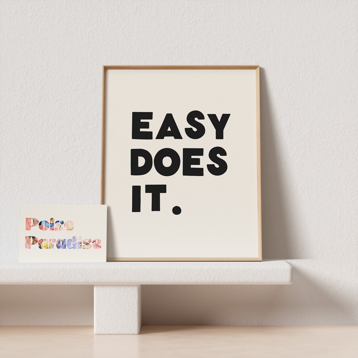 Easy Does It Quirky Typography Art Print - Image 4