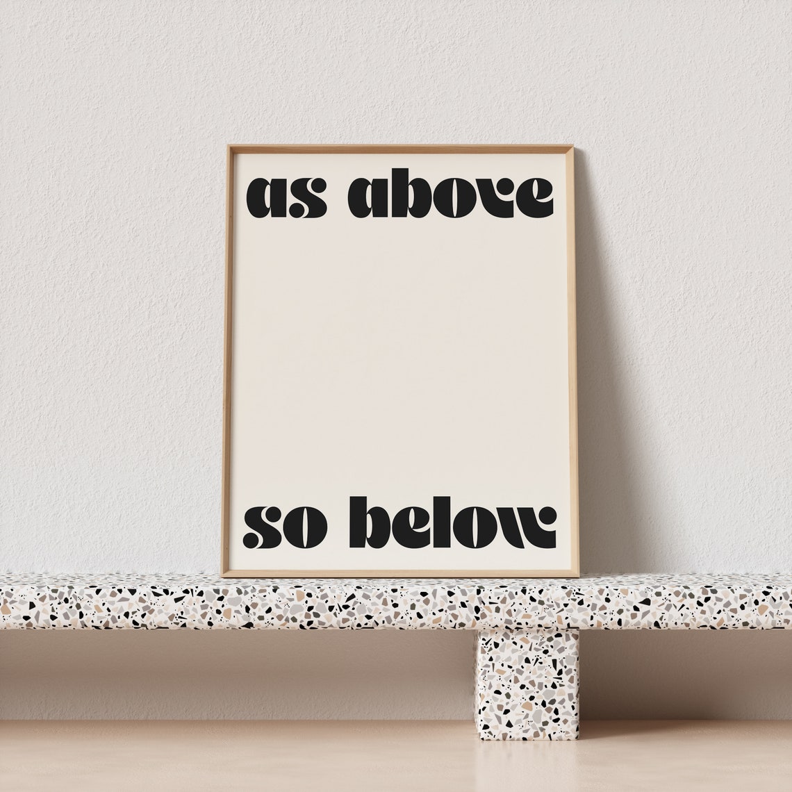As Above So Below Groovy Retro Typography Spiritual Quote Poster - Image 3