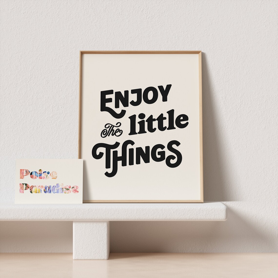 Enjoy The Little Things Retro Typography Art Print - Image 4